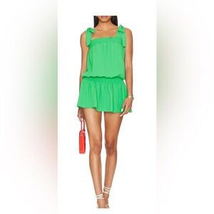 Amanda Uprichard Rialto Romper in Green Grass-Sz M